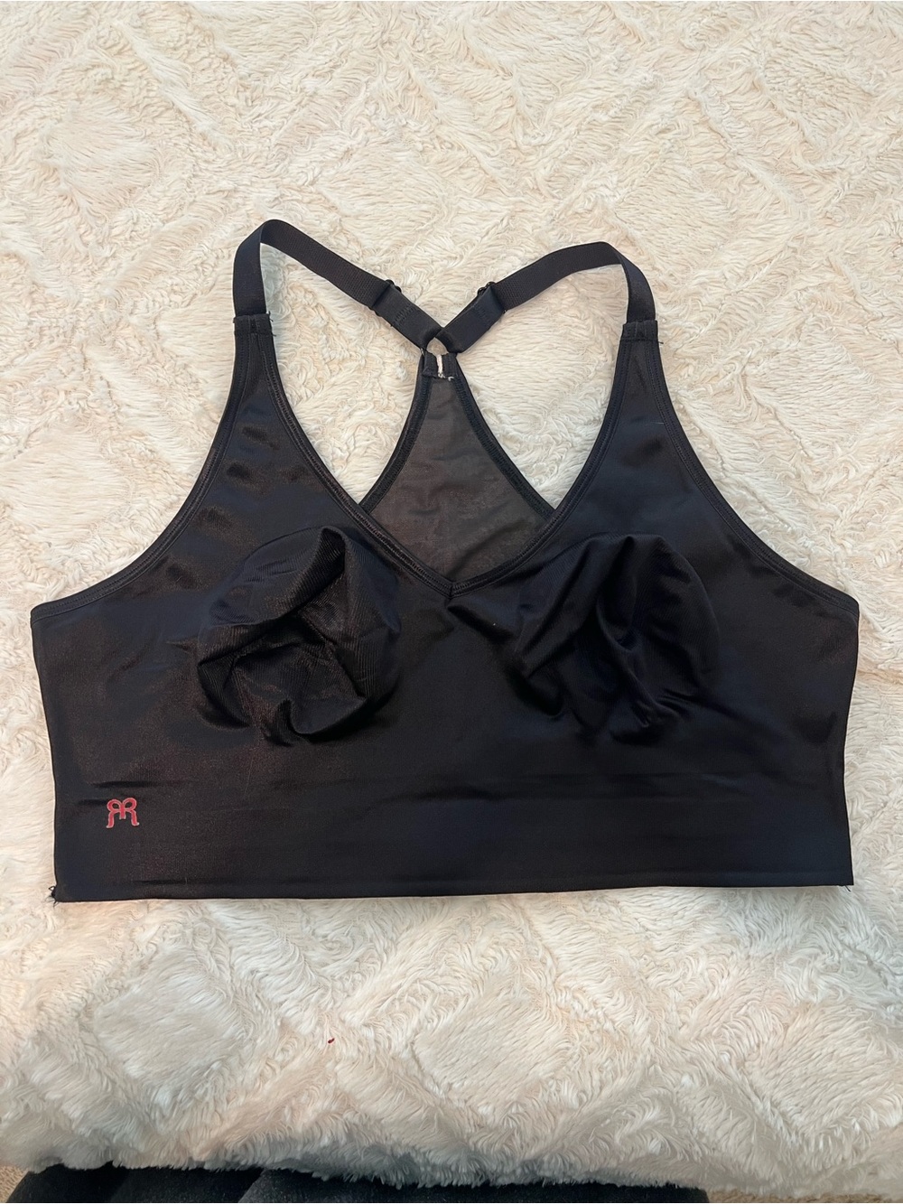 Ruby Ribbon pin up demiette; Black Racerback with lace